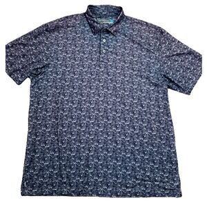 Performance Mens Blue Short Sleeve Polo Shirt Size L